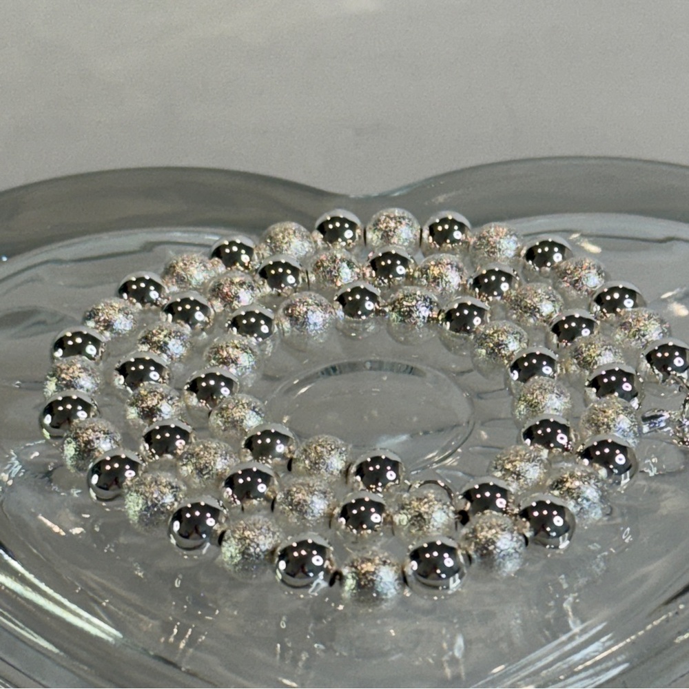 🆕 925 Sterling Silver Necklace Beads Balls 20 Inches 8MM Lobster Clasp 🆕 - Picture 2 of 10